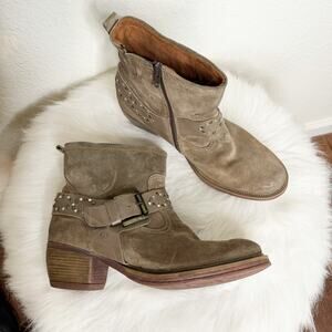 Josef Seibel Toni Studded Ankle Boot Suede Size 41
